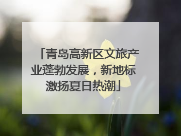 青岛高新区文旅产业蓬勃发展，新地标激扬夏日热潮