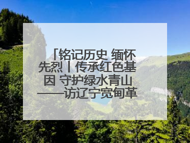 铭记历史 缅怀先烈丨传承红色基因 守护绿水青山——访辽宁宽甸革命老区