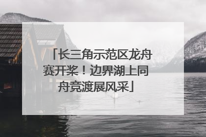 长三角示范区龙舟赛开桨！边界湖上同舟竞渡展风采