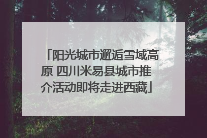 阳光城市邂逅雪域高原 四川米易县城市推介活动即将走进西藏