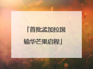 首批孟加拉国输华芒果启程