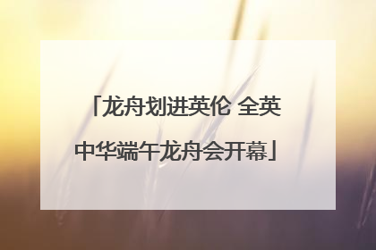龙舟划进英伦 全英中华端午龙舟会开幕