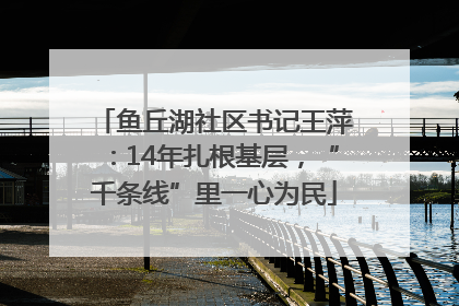 鱼丘湖社区书记王萍：14年扎根基层，“千条线”里一心为民