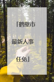 鹤壁市最新人事任免