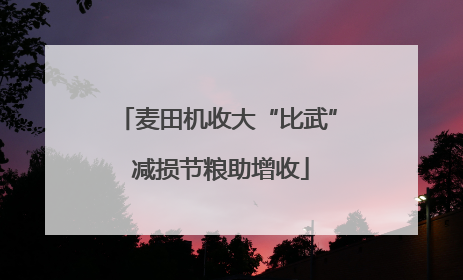 麦田机收大“比武” 减损节粮助增收