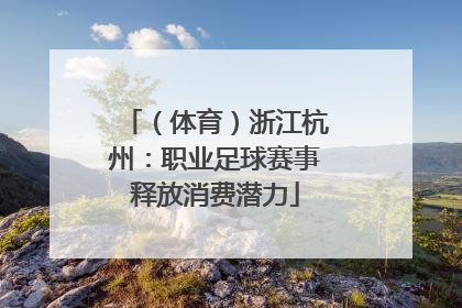 （体育）浙江杭州：职业足球赛事释放消费潜力