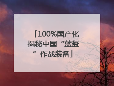 100%国产化 揭秘中国“蓝盔”作战装备