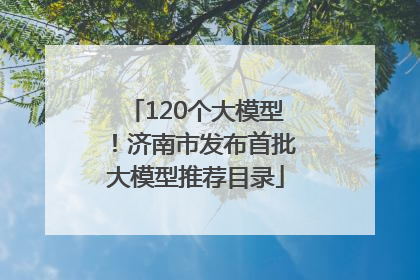 120个大模型！济南市发布首批大模型推荐目录