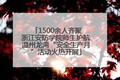 1500余人齐聚 浙江安防学院师生护航温州龙湾“安全生产月”活动火热开展