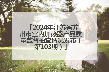 2024年江苏省苏州市室内加热器产品质量监督抽查情况发布（第103期）