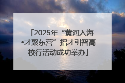 2025年“黄河入海•才聚东营”招才引智高校行活动成功举办