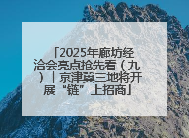 2025年廊坊经洽会亮点抢先看（九）丨京津冀三地将开展“链”上招商