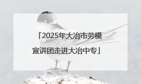 2025年大冶市劳模宣讲团走进大冶中专