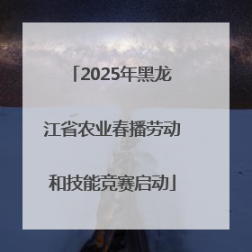 2025年黑龙江省农业春播劳动和技能竞赛启动