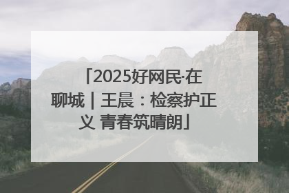 2025好网民·在聊城｜王晨：检察护正义 青春筑晴朗
