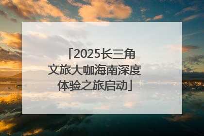 2025长三角文旅大咖海南深度体验之旅启动