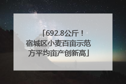 692.8公斤！宿城区小麦百亩示范方平均亩产创新高