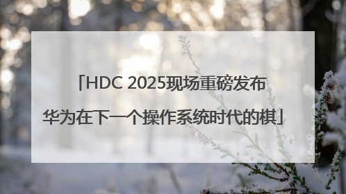 HDC 2025现场重磅发布华为在下一个操作系统时代的棋